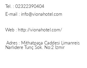 Viona Hotel iletiim bilgileri